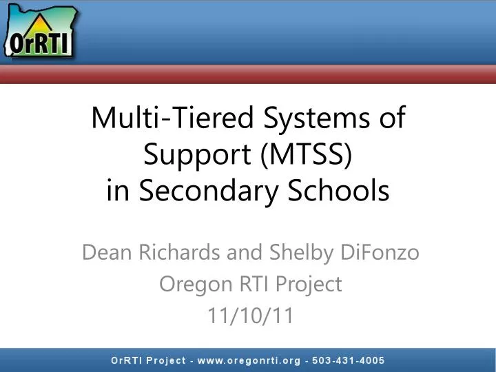 multi tiered systems of support mtss in secondary schools