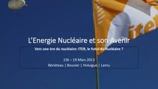l energie nucl aire et son avenir