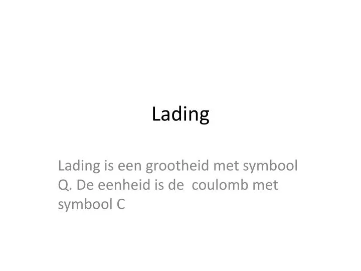 lading