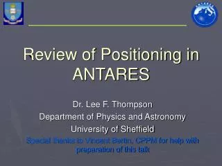 Review of Positioning in ANTARES