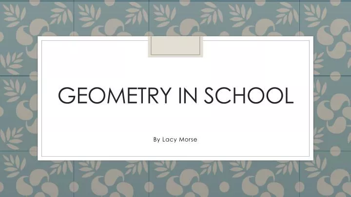 geometry in school