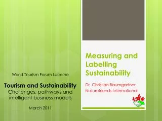 Measuring and Labelling Sustainability
