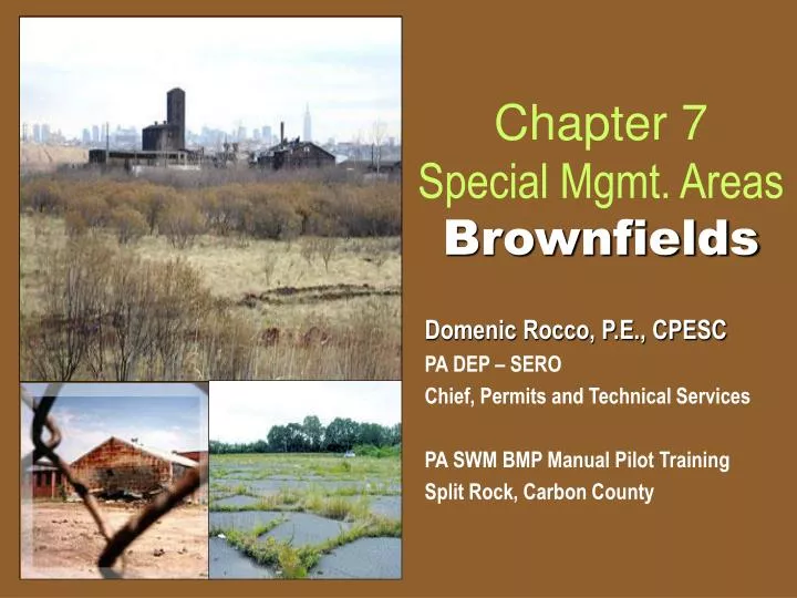 chapter 7 special mgmt areas brownfields