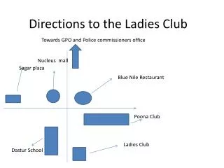 Directions to the Ladies Club