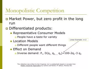 Monopolistic Competition