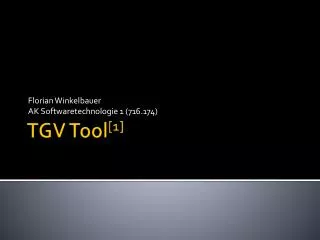 TGV Tool [1]