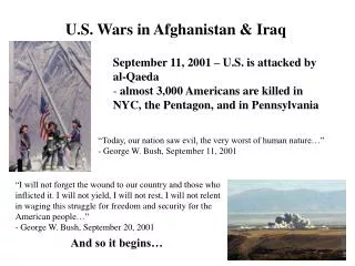 U.S. Wars in Afghanistan &amp; Iraq