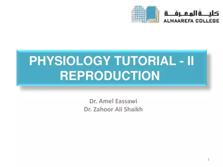 physiology tutorial ii reproduction