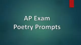 AP Exam Poetry Prompts