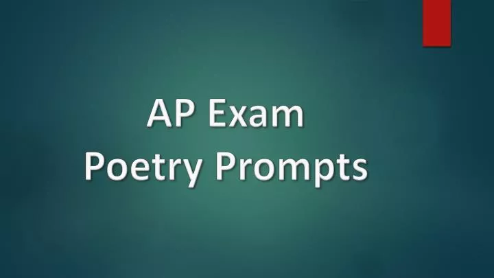 ap exam poetry prompts