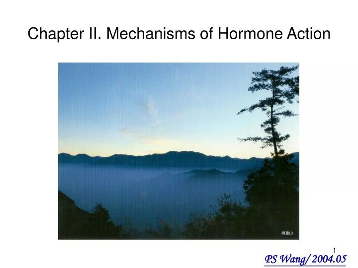 chapter ii mechanisms of hormone action