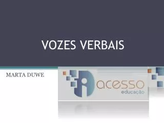 vozes verbais