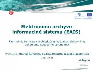 elektroninio archyvo informacin sistema eais