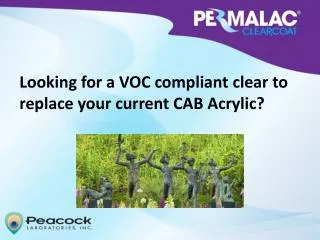 Looking for a VOC compliant clear to replace your current CAB Acrylic?