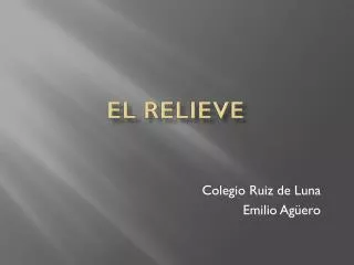 el relieve