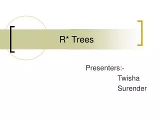 R* Trees