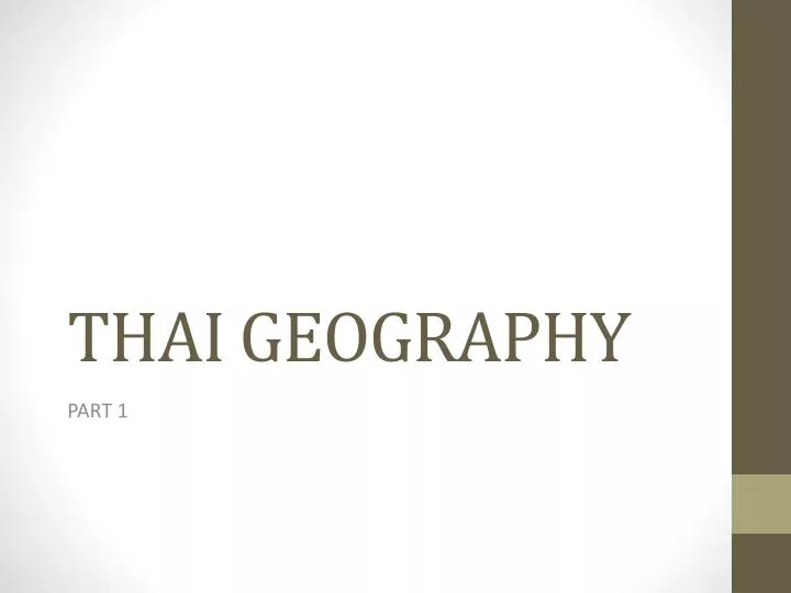 thai geography