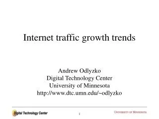 Internet traffic growth trends