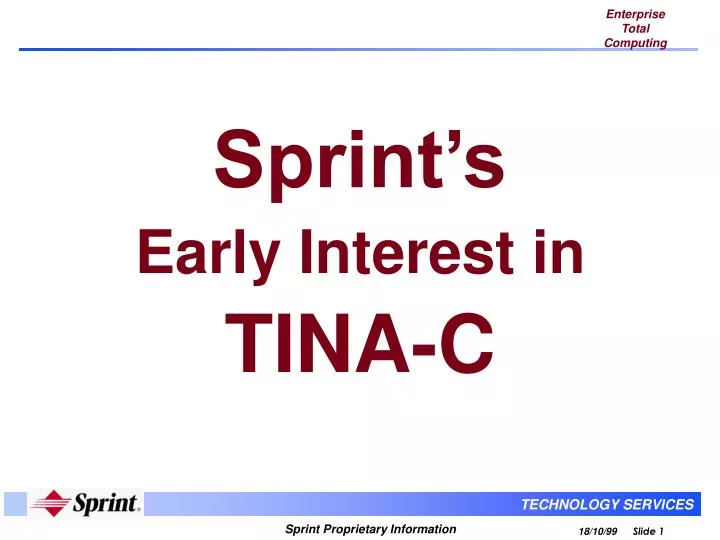 sprint s early interest in tina c