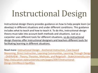 Instructional Design