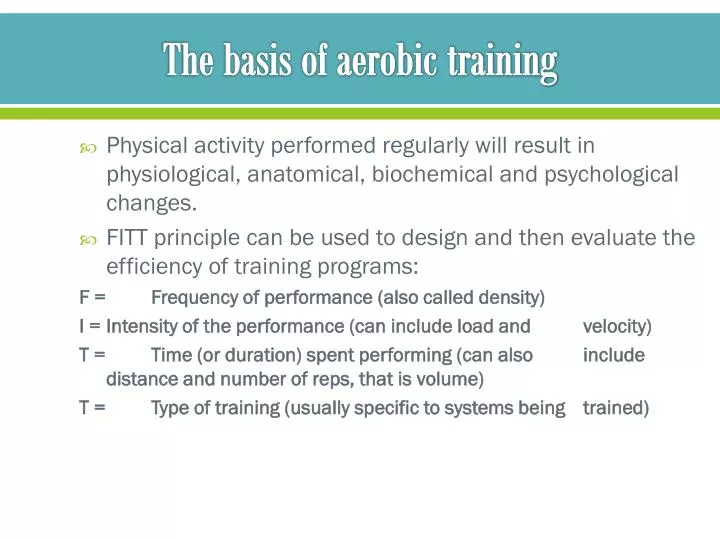the basis of aerobic training