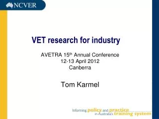 VET research for industry