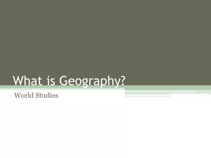 what is geography