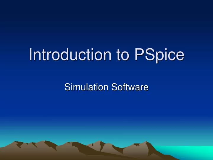 introduction to pspice