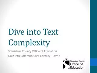Dive into Text Complexity