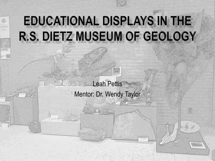 educational displays in the r s dietz museum of geology