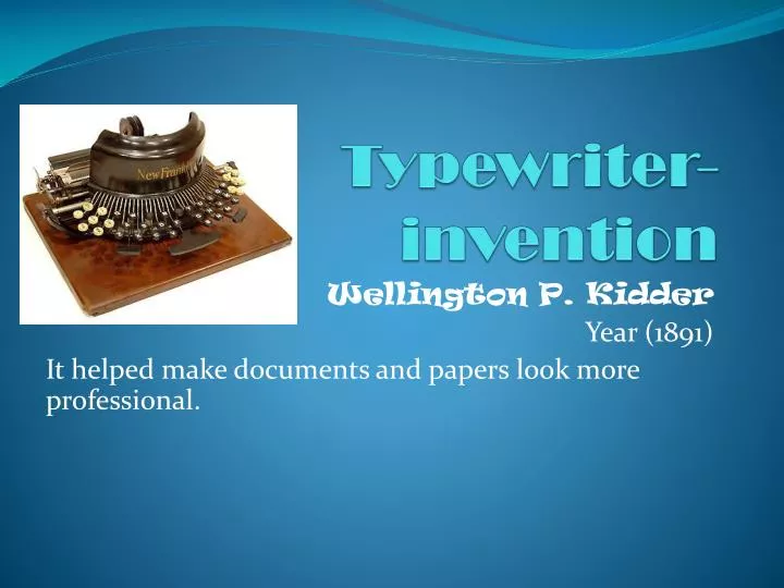 typewriter invention