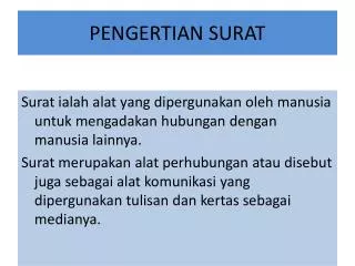pengertian surat