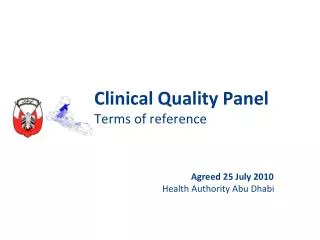 Clinical Quality Panel Terms of reference