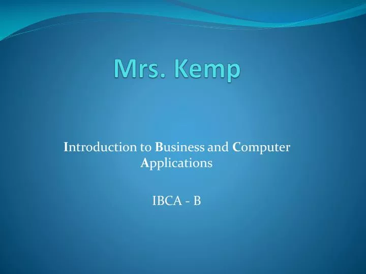 mrs kemp
