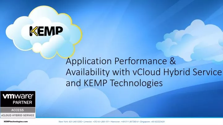 application performance availability with vcloud hybrid service and kemp technologies