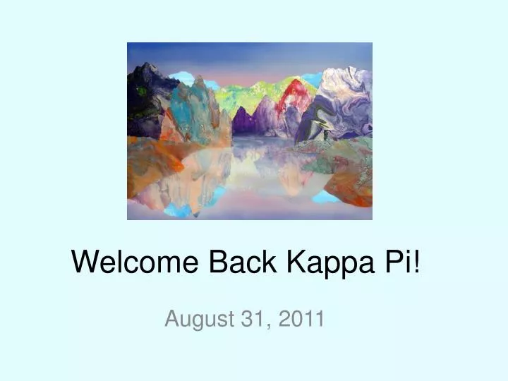 welcome back kappa pi