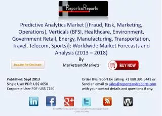 Predictive Analytics Industry - Global Forecasts and Analysi