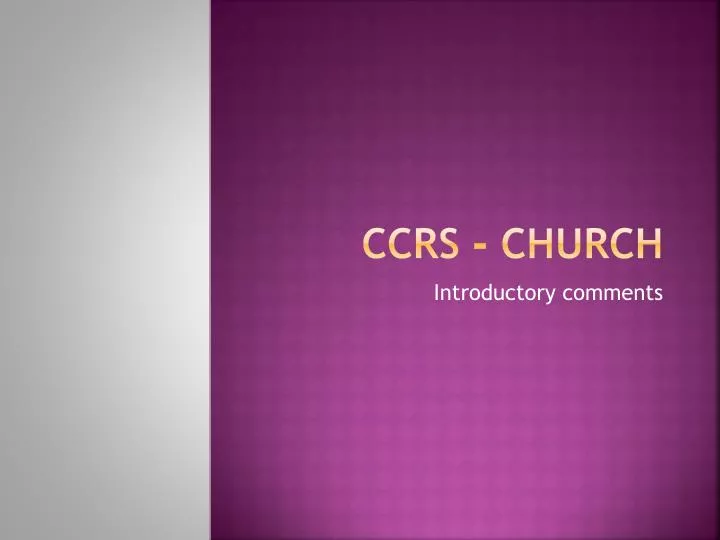 ccrs church