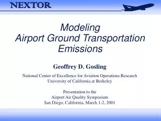 Modeling Airport Ground Transportation Emissions