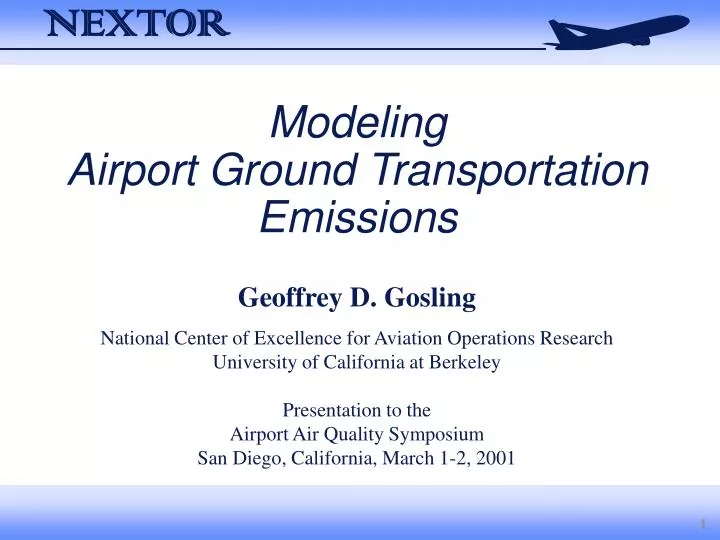 modeling airport ground transportation emissions