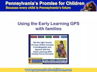 Using the Early Learning GPS with families
