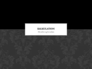 kalkulation