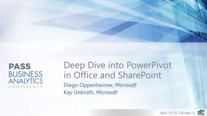 deep dive into powerpivot in office and sharepoint