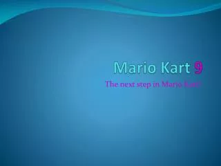 Mario Kart 9