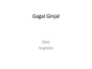 gagal ginjal