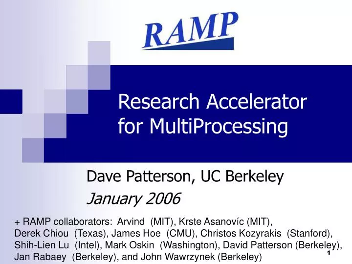 research accelerator for multiprocessing
