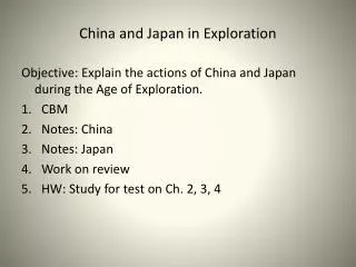 China and Japan in Exploration