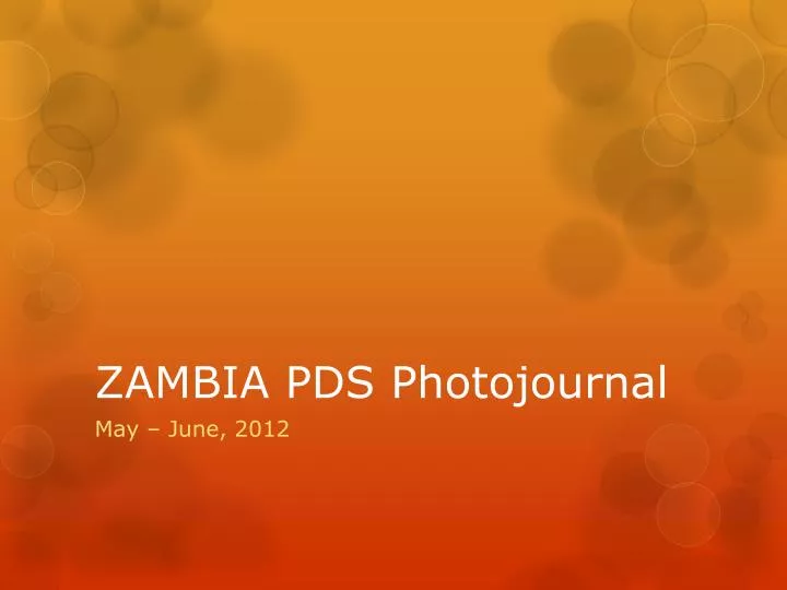 zambia pds photojournal