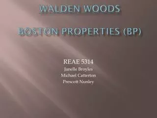 Walden Woods Boston Properties (BP)