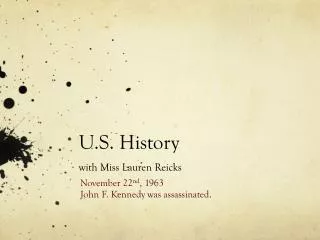 U.S. History with Miss Lauren Reicks